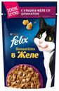 Корм для кошек Felix Sensation с уткой в желе со шпинатом, 85 г (мин. 10 шт.)