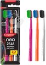 Зубная щетка COLGATE Neo 2548 кончиков щетинок, средней жесткости, 2+1, 3шт