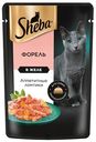 Корм влажный Sheba для взрослых кошек ломтики в желе с форелью, 75г