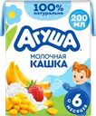 Каша рисово-кукурузная детская АГУША Вставай-ка молочная 2%, с бананом и земляникой, с 6 месяцев