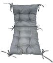 Подушка на стул со спинкой 105x45 см, цвет серый, микрофибра