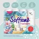 Туалетная бумага "Тропический микс", Soffione, 3 слоя, 24 рулона