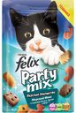 Лакомство для кошек Party mix Felix Морской Микс со вкусами лосося, трески и форели, 60 г