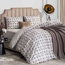 Наволочки Estia Ансари перкаль цвет: синий/серо-бежевый/какао, 70×70 см, 2шт.