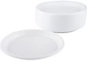 Тарелки закусочные одноразовые Мистерия полистирол цвет: белый, 20,5 см, 100 шт.