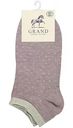 Носки женские Grand укороченные с люрексом Точки цвет: сиреневый меланж/серый, 38-41 р-р