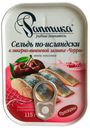 Филе сельди «Раптика» кусочки в ликерно-вишневой заливке Черри, 115 г