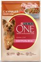 Влажный корм Purina One Мини Здоровый вес с курицей, коричневым рисом и томатами для собак 85 г