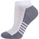 Носки женские Брестские Active короткие цвет: белый/серый, 23 (36-37)р-р