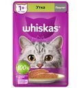 Влажный корм Whiskas для кошек паштет с уткой, 75г