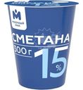 Сметана 15% Молочный Знак, 300г