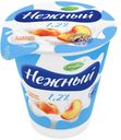 Йогуртный продукт, НЕЖНЫЙ, с соком персика, 1,2 %, 320 г