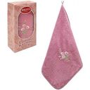 Полотенце Весна, микрофибра цвет розовый, 35х75см