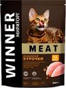 Корм сухой для взрослых кошек WINNER Meat из ароматной курочки, 300г