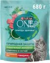 Корм сухой для взрослых кошек PURINA ONE Природа здоровья со спирулиной Говядина, для стерилизованных