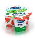 Творог зерненый 5% «Савушкин продукт» со сливками, с клубникой, 130 г