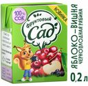 Нектар «Фруктовый Сад» с яблоком вишней и черноплодной рябиной осветленный, 200 мл