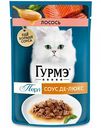 Влажный корм для кошек Гурмэ Перл Лосось соус-де-люкс, 75 г