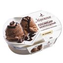 Мороженое ПЕТРОХОЛОД, Пломбир шоколадный, с шоколадным топингом, 400г