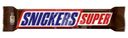 Батончик Snickers Super шоколадный с карамелью, арахисом и нугой 80г