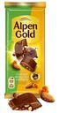 Шоколад Alpen Gold молочный с соленым миндалем и карамелью, 80г