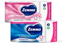 Туалетная бумага Zemma Deluxe  в ассортименте, 8 рулонов