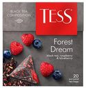 Чай черный Tess Forest Dream с малиной и ароматом черники в пирамидках 1,8 г х 20 шт