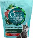 Корм сухой для взрослых кошек PURINA ONE Superfood с говядиной, для стерилизованных, 680г