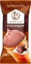 Мороженое BURЁNKA CLUB Пломбир шоколадный 15%, без змж, вафельный стаканчик