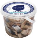 Сельдь BONVIDA филе-кусочки в масле, 780г