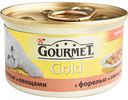 Корм для кошек кусочки в подливе Gourmet Gold с форелью и овощами, 85 г