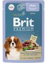 Корм Brit Premium для собак мини-пород телятина с горошком, 85г