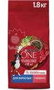 Сухой корм Purina One для собак средних и крупных пород с говядиной и рисом, 1.8кг