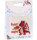 Полотенце махровое Dinosti Home Textiles Дракон - Будет жарко цвет: белый/красный, 40×70 см