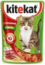 Корм для кошек Kitekat говядина в желе, 85 г