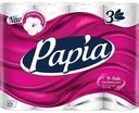 Туалетная бумага Papia белая 3 слоя, 12 рулонов