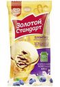 Мороженое пломбир Золотой Стандарт с черникой в вафельном стаканчике, 89 г