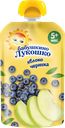 Пюре фруктово-ягодное БАБУШКИНО ЛУКОШКО Яблоко-черника, с 5 месяцев, 90г