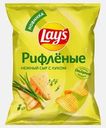 Чипсы рифленые нежный сыр и лук Lays 105г
