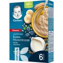 Каша GERBER Мультизлаковая с бананом и черникой сухая молочная быстрорастворимая с 6 месяцев, 180г