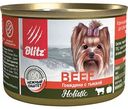 Влажный корм для собак мелких пород Blitz Holistic Говядина с тыквой, 200 г
