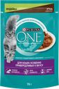 Корм консервированный для кошек PURINA ONE с уткой и индейкой, для особенно привередливых к вкусу, 75г
