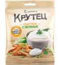 Сухарики Крутец жареные пшенично-ржаные со вкусом сметаны с зеленью, 80г