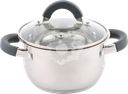 Кастрюля HOMECLUB Comfort, с силиконовыми ручками, нержавеющая сталь, индукция, 1.5 Арт. GS-3
