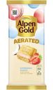 Шоколад Alpen Gold Aerated с клубнично-кокосовой начинкой белый пористый, 75г