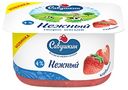 Творог «Савушкин» мягкий Нежный двухслойный Клубника 4%,  130г