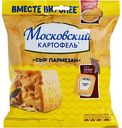 Чипсы картофельные рифленые Московский картофель со вкусом сыра Пармезан 60г + соус Heinz сырный 84,5г