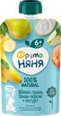 Пюре фруктово-йогуртное ФРУТОНЯНЯ Яблоко, груша, банан и персик, с йогуртом, с 6 месяцев, 90г