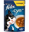 Влажный корм для кошек Felix Суп с курицей в соусе, 48г