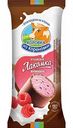 Мороженое пломбир Коровка из Кореновки Кубанская Лакомка с малиной в шоколадно-сливочной глазури 15%, 90 г